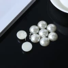 3mm-30mm round half faced ball bag teléfono móvil decoraciones ropa accesorios resina blanco cuentas al por mayor details Picture